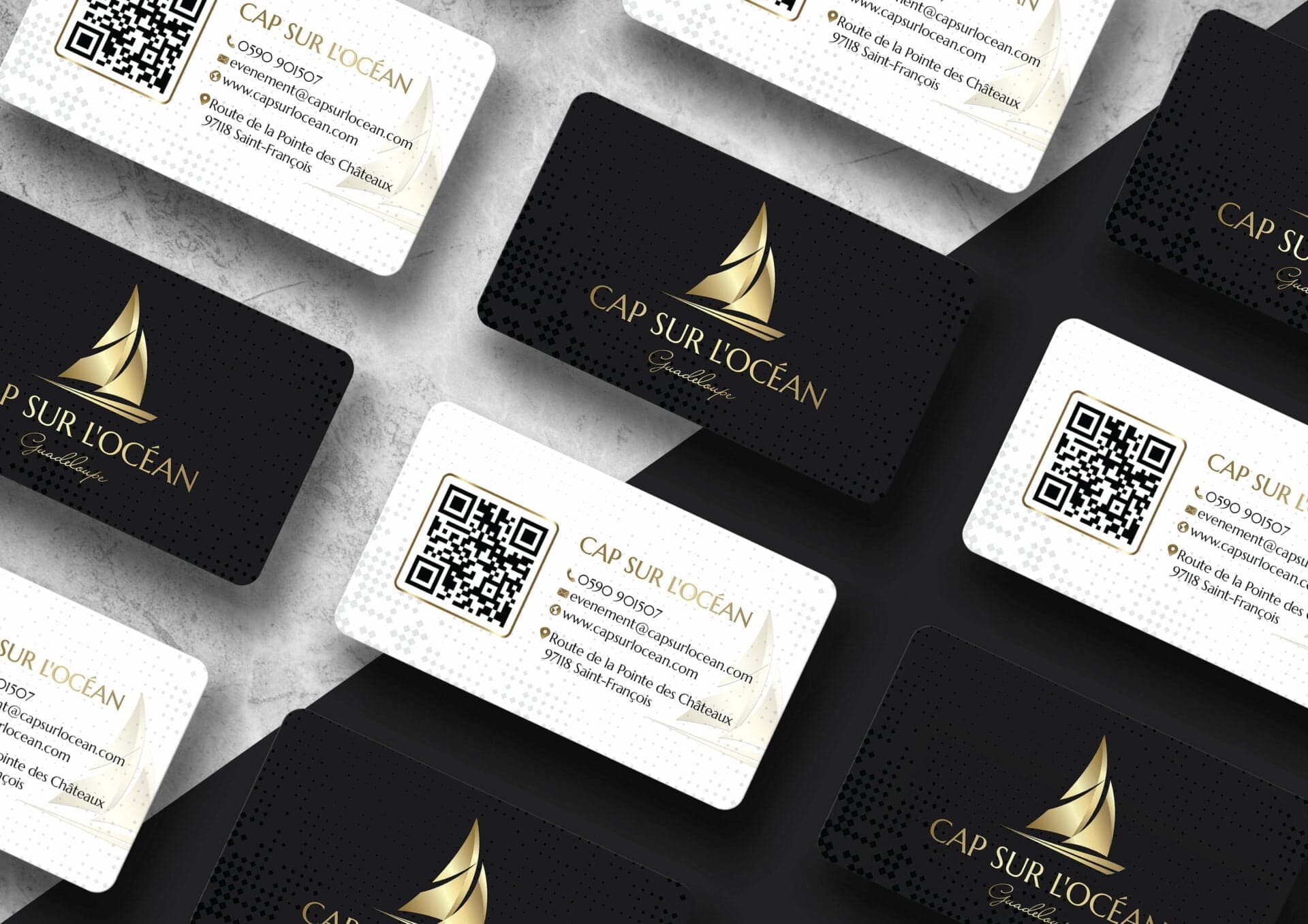 cartes de visites présentées