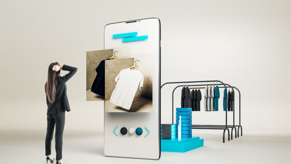 mobile géant et vêtements